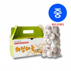[송이네농장] 24년산 의성 토종 햇마늘 (중품) 1kg 2.5~3cm