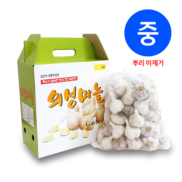 [송이네농장] 24년산 의성 토종 햇마늘 (중품) 3kg 2.5~3cm